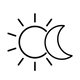 Sun and moon icons