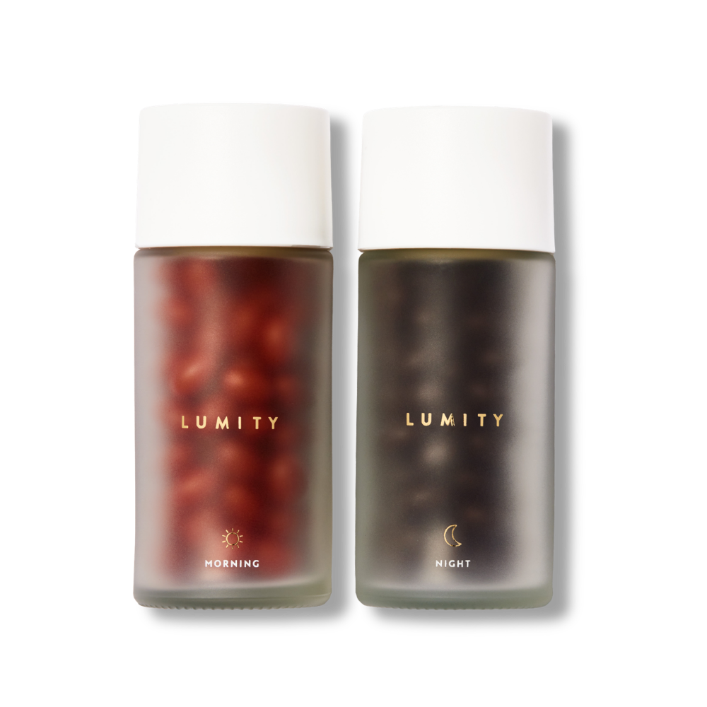Lumity Morning & Night Female supplement in bottles