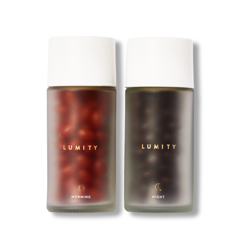 Lumity Morning & Night Female supplement in bottles